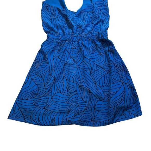 Ezra Womens Halter Neck Mini A Line Dress Blue Sz Medium Y2k Retro Boho Festival - Picture 6 of 10